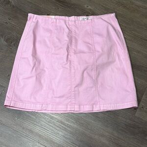 Pink Mini Skirt with Panel Seams